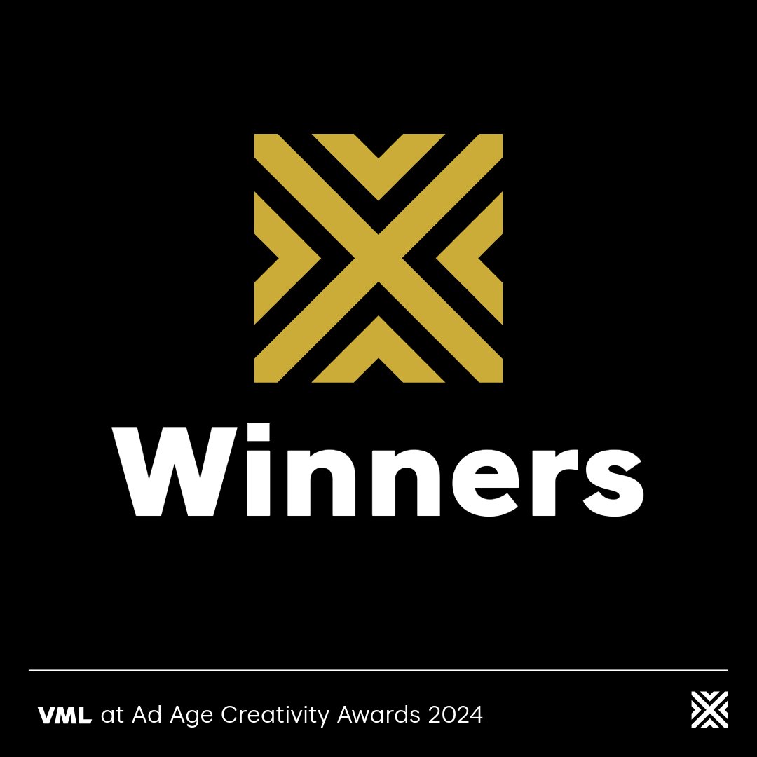 Excited to announce VML's double win at the 2024 @AdAge Creativity Awards! 

Fit Chix clinched 'Tech Innovation of the Year,' while our team's #StandUpToJewishHate campaign won 'Best Work for Good/Pro Bono/Non-Profit.' 

Proud finalists in 5 more categories!🏆

#WeAreVML #AdAge