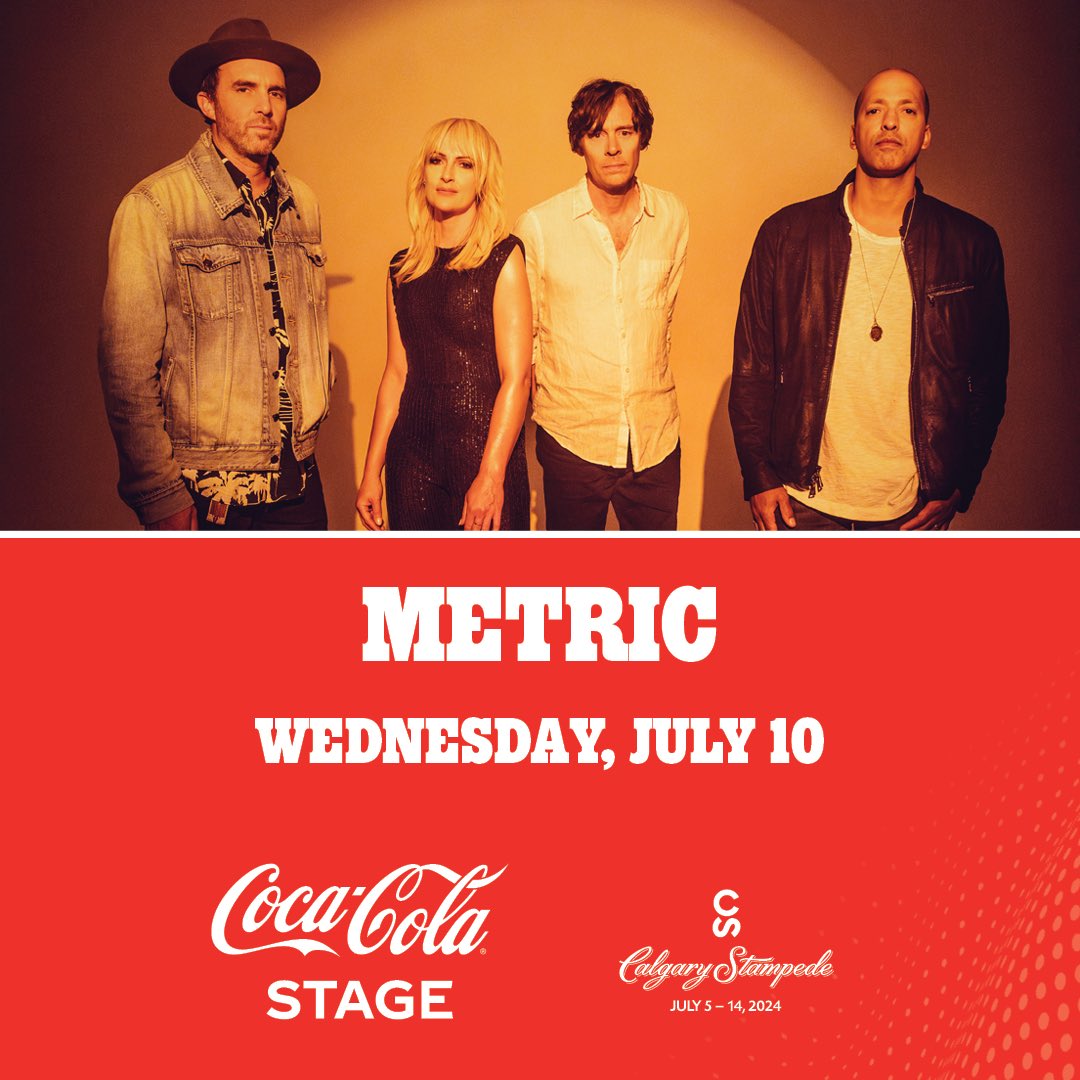 Excited to announce that we are playing Calgary Stampede on Wednesday, July 10 🐎