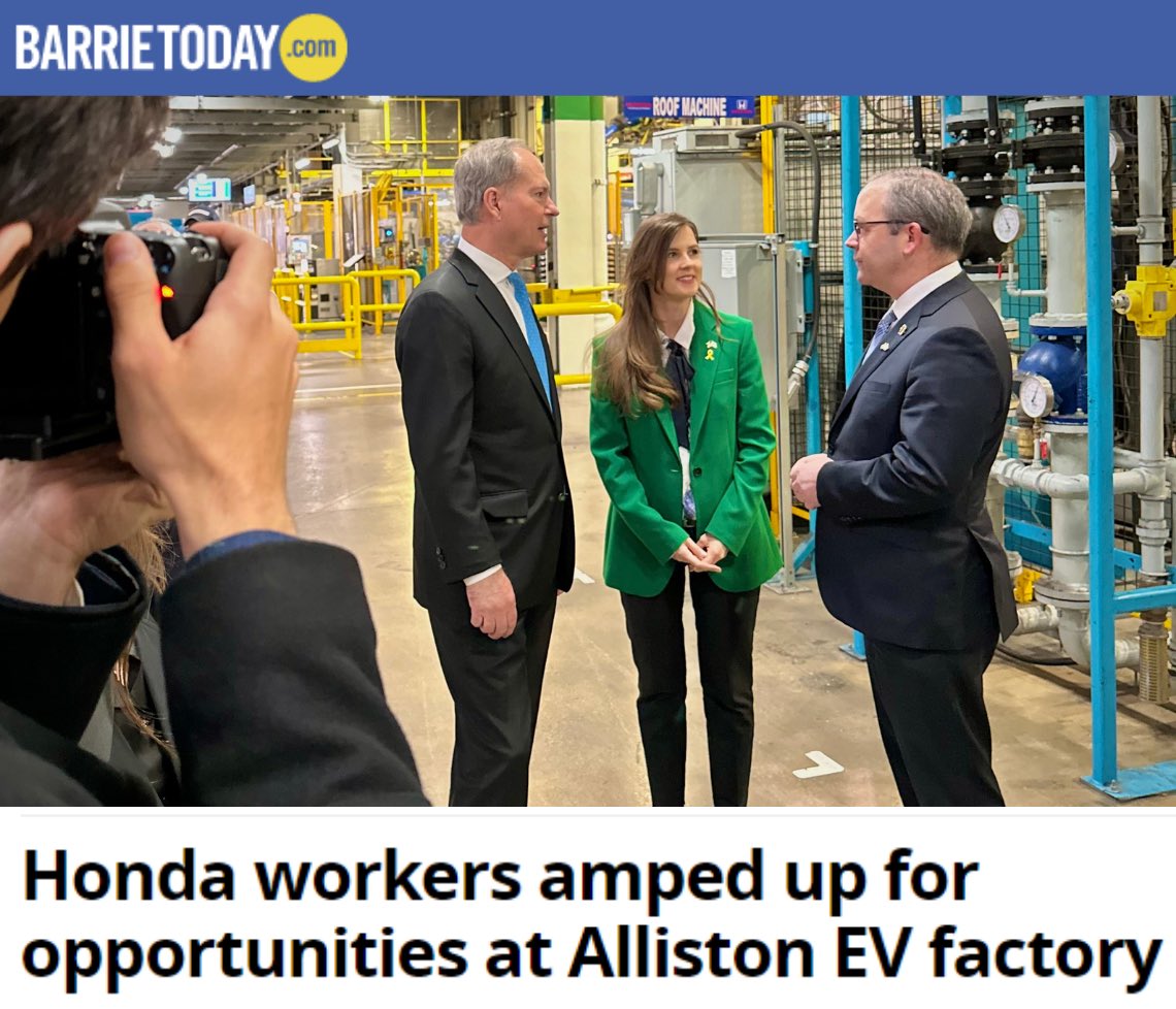 “It’s a very significant investment, the largest [auto] investment in Canadian history” @HondaJP’s $15 billion investment will support MORE jobs and economic activity, as part of @fordnation’s plan to grow Ontario’s EV #auto sector. barrietoday.com/local-news/hon…