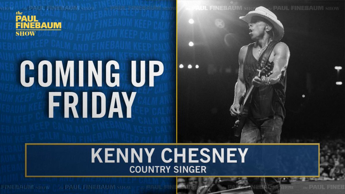 Coming up tomorrow: legendary music star @kennychesney will join the program in studio talking his Sun Goes Down Tour and the SEC.