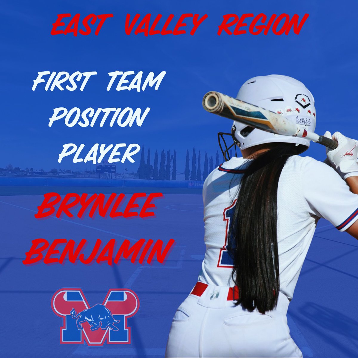 Senior Brynlee Benjamin is awarded First Team Position Player for East Valley Region. Congratulations on an awesome season Brynlee!