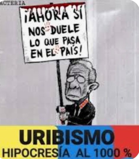 Tremenda caricatura del genocida Álvaro Uribe Vélez.