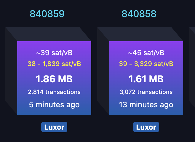 When was the last time that @LuxorTechnology mined two blocks in a row? They are on fire 🔥🔥🔥