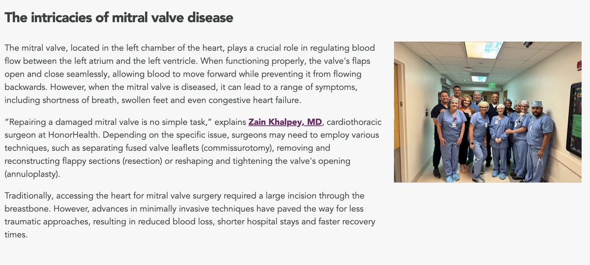 Exciting Milestone! I'm proud to share that my surgical team and I at HonorHealth Deer Valley Medical Center recently performed Arizona's first robotic mitral valve repair in 15 years, showcasing the power of cutting-edge technology and expert collaboration!

Read the full