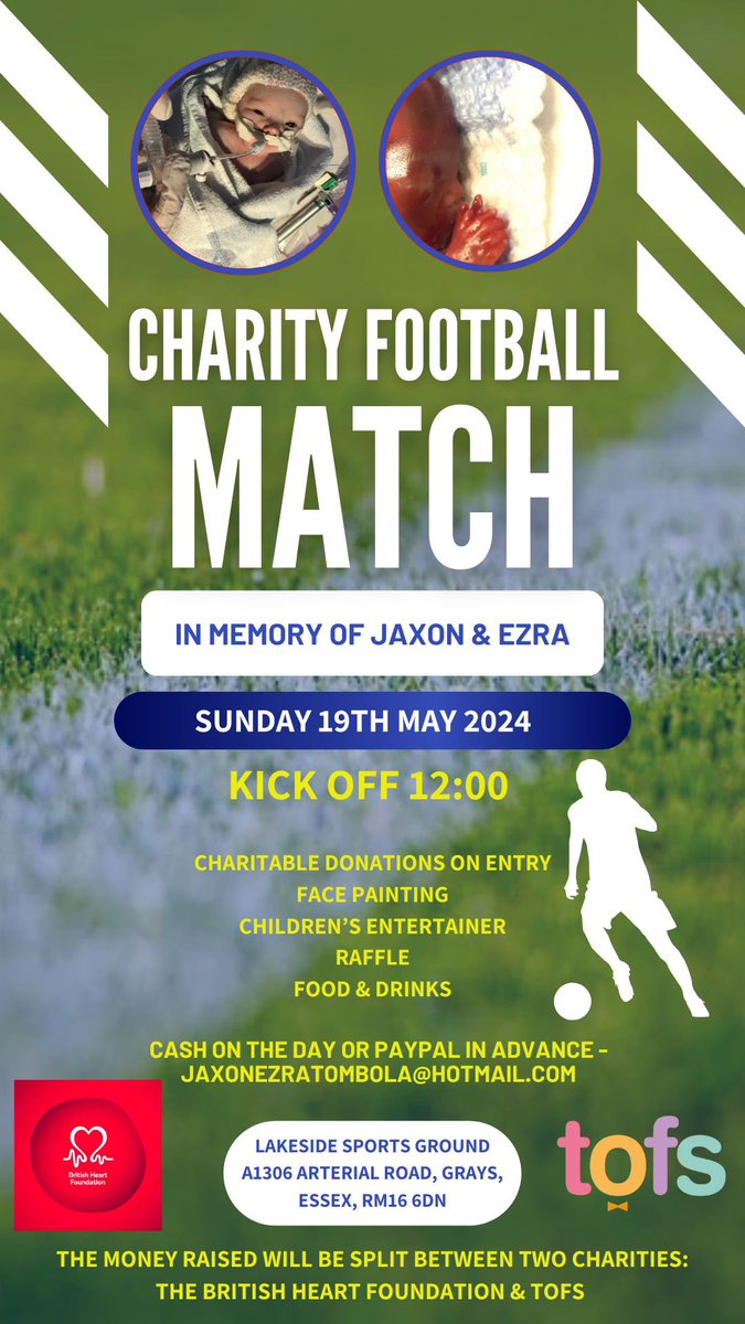 Our charity football match in memory of our 2 boys is coming up soon will be great to raise as much as possible for 2 great charities. We are still on the look out for more raffle prizes if anyone has anything they would like to donate