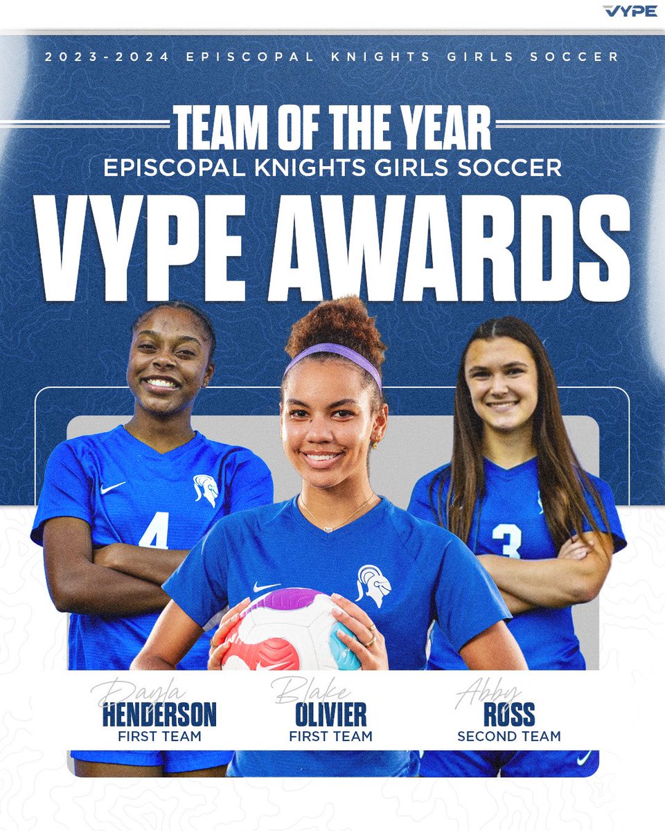 Congratulations to our girls soccer program! @vypehouston Private School Team of the Year! Congratulations also to our students who were recognized for their outstanding play throughout the season! SPC Champs! #KnightsStandOut