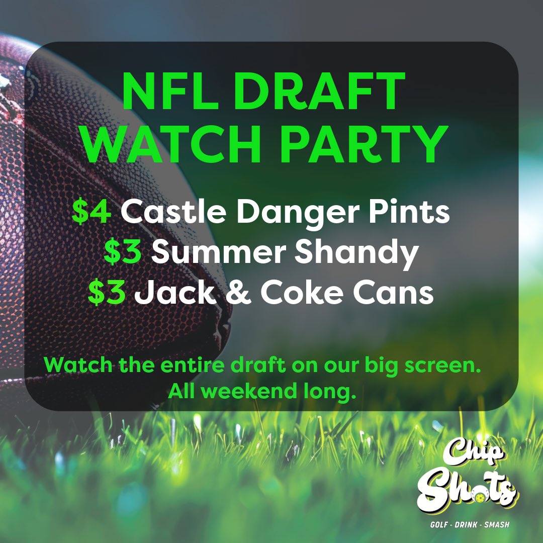 NFL Draft is here! What better place to watch than the areas largest screen, 25+ televisions, and of course the amazing specials 🏈🍔🍺

#seeyouatchipshots #draftparty #rochmn #rochestermn