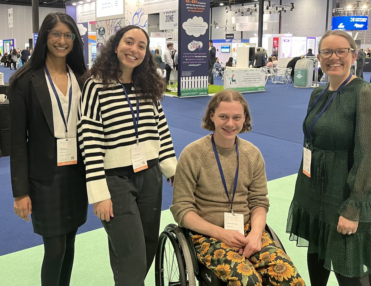Our trio of @Medicine_UoM students who have had an amazing day #BSR24 🙏@RheumatologyUK for investing in the future of rheumatology with free registration @WeAreLSCFT @LSCFTMedEd