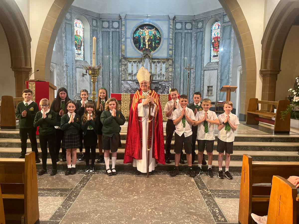 Very proud of P7 who completed the Sacrament of Confirmation this evening. Congratulations to you all! 😊@StPatricks_PS⁩