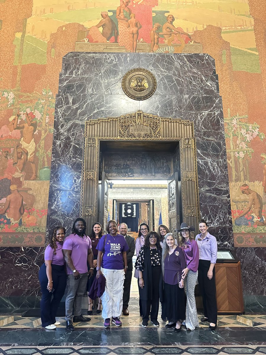 endalzla's tweet photo. Advocates joined us at the Louisiana State Capitol for our State Advocacy Day to rally around Alzheimer’s & dementia & ask our representatives to support SB 46! We got to hear from Secretary of Health @RepAbraham on the importance of advocate voices!#endalz #endalzla @ALZIMPACT https://t.co/BkE8yhguVF