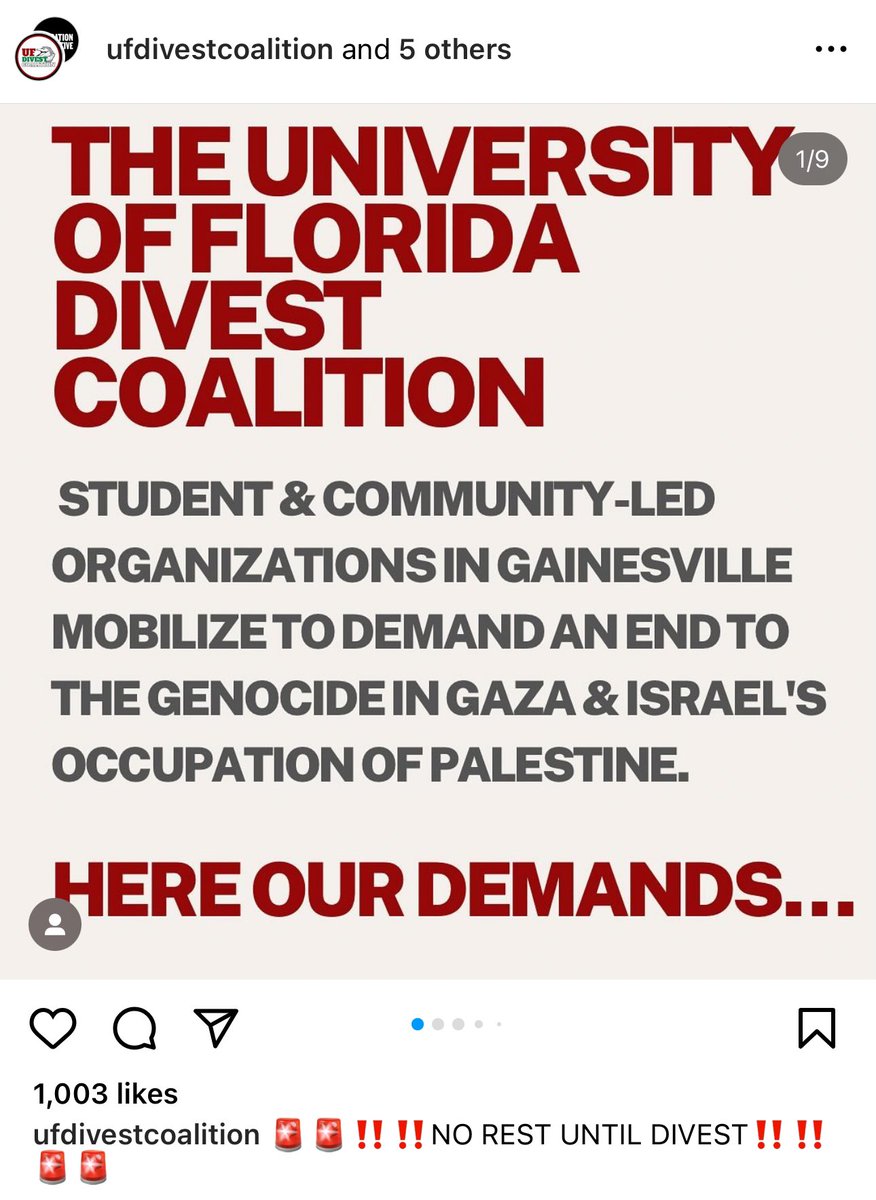 🚨🚨ATTENTION @RonDeSantis! 🚨🚨 Please show us what you are made of. HAMAS jihadists just announced that they will be taking over the campus of University of Florida @UF with a BDS pro HAMAS “Liberation zone” encampment at 6 pm EST today. Univeristy of Florida in…