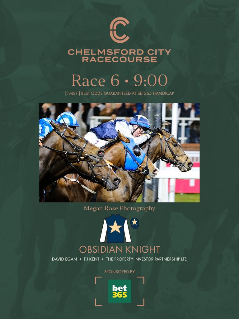 9:00pm Result: Congratulations to Obsidian Knight who wins the “Best Odds Guaranteed At bet365 Handicap” (T) T J Kent (J) David Egan (O) The Property Investor Partnership Ltd 1️⃣ Obsidian Knight 2️⃣ Boasty 3️⃣ Isle Of Sark