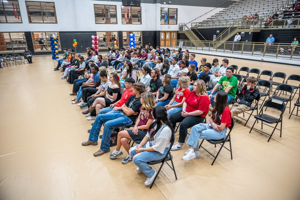 A few shots from today's College & Career Recognition Ceremony at RCHS. Students were celebrated for their acceptance into dozens of colleges and career training institutes! The future is bright for these Bulldogs! #RCISDJoy