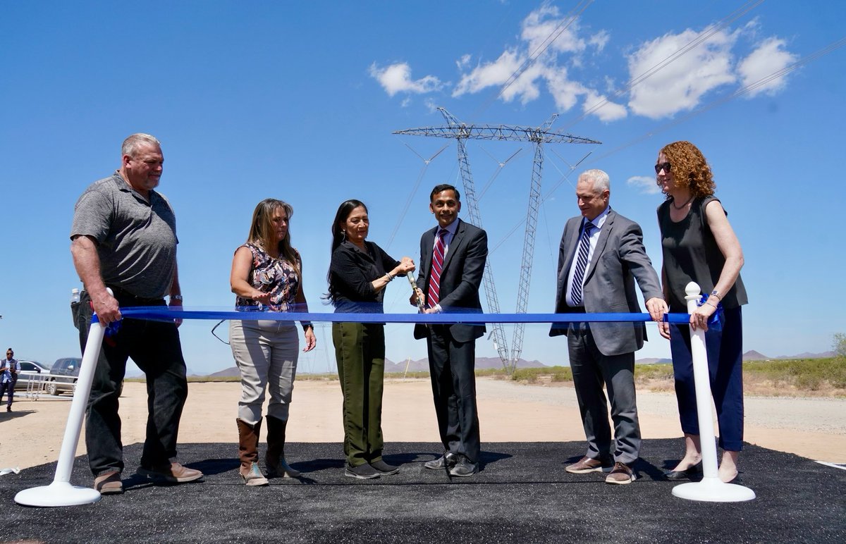 I have never been more confident in our clean energy future. I joined @BLMNational & local leaders to celebrate clean energy going into the grid from the Ten West Link. With historic resources from @POTUS, collaboration and consultation, we will achieve great things.