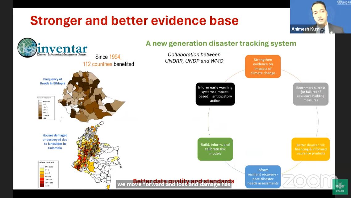 📣🌍 “Disaster risk reduction financing approaches can become a good basis to inform the loss and damage funding arrangements.' Listen to more from @animesh00 at the @CGIAR Climate Webinar #LossandDamage: Understanding its Past, Present, and Future :on.cgiar.org/49PrFKP