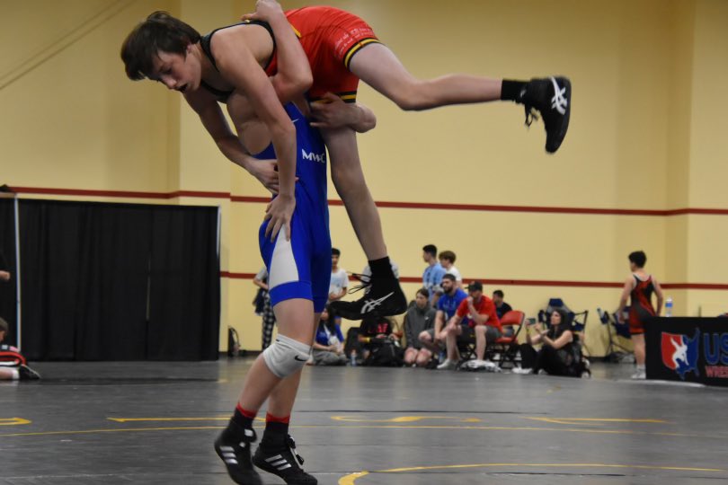 RamWrestling's tweet photo. Brody Schmitt picking up a win in Freestyle on the backside. #RamTough https://t.co/P2yplK6WPR