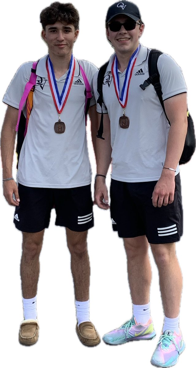 Congratulations to QV doubles team of Grant Webb and Matteo Castellini for taking 🥉in the 2A WPIAL championships yesterday!!! 💛🎾🖤