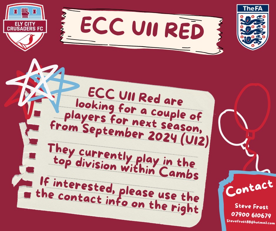 ⚽️ PLAYERS WANTED

👀 Our current U11s are looking for some extra players for next season.

👇 Check out all the details below!