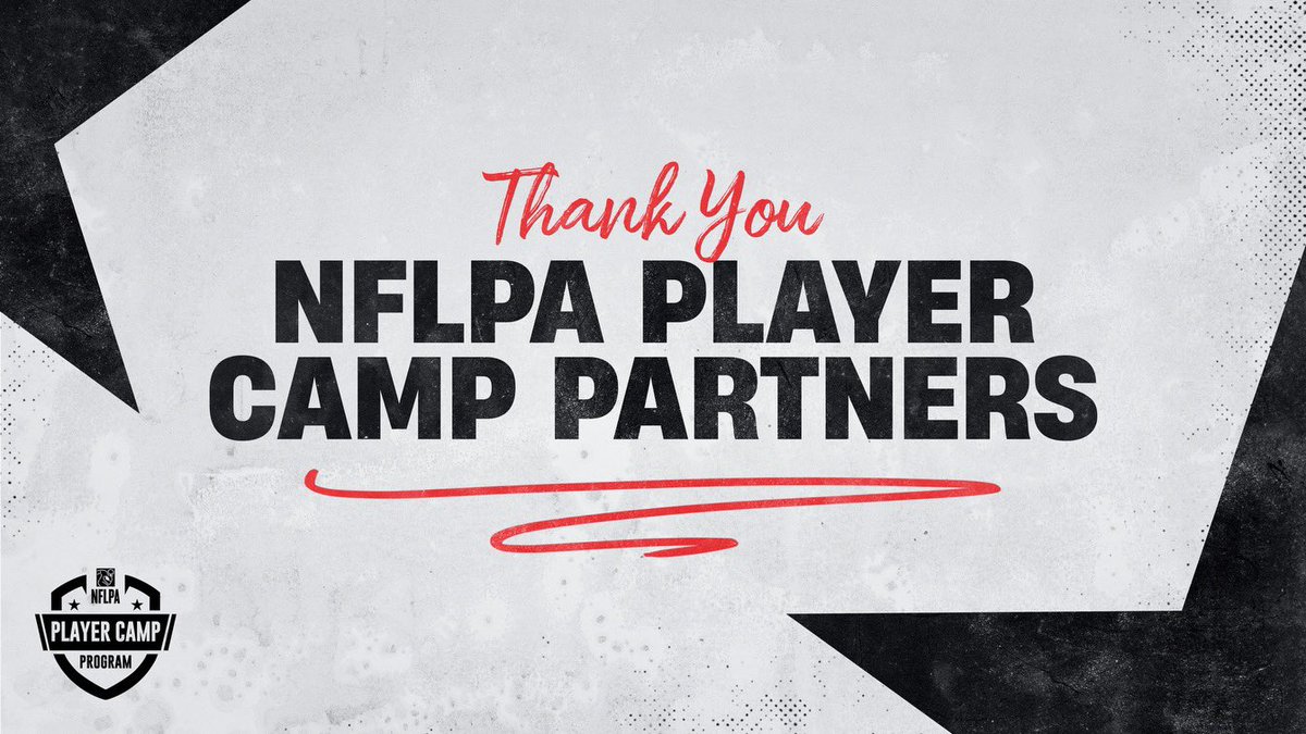Thank you @NFLPA and NFLPA Player Camp Partners for supporting my youth camp this Summer!