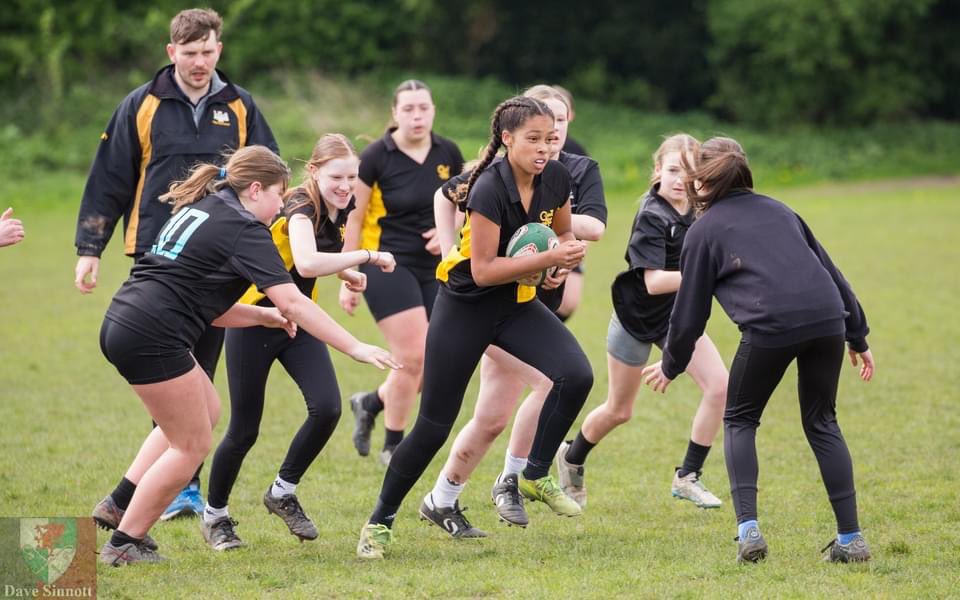 Some of action shot of @CAHS_PE u13s in today’s Eryri Cup! 🤩 Including a great try from year 7 Annabelle 👏🏽 📷 - Dave’s Rugby Photos