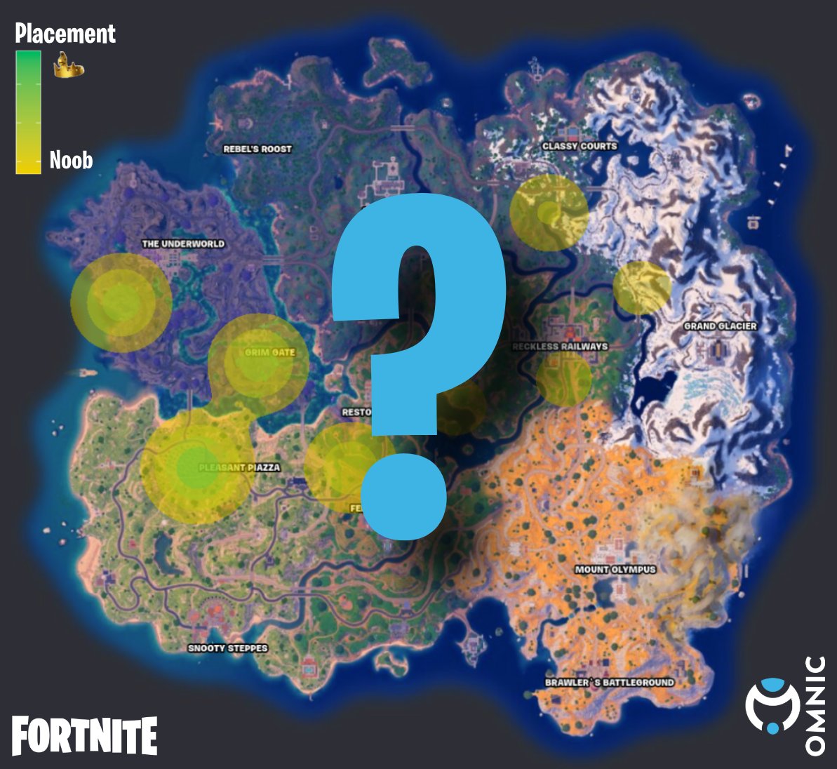 Dropping at Grim Gate got you feelin' gloomy about your placement? 👻 See how your landing spot affects your win rate in @FortniteGame with Omnic Forge's AI analysis. 🤖 👉 forge.omnic.ai #Fortnite #AI #winning
