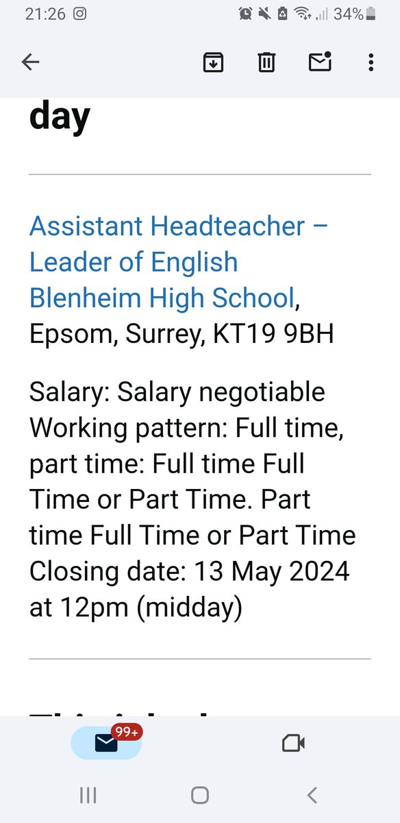 Sharing this AHT- English Lead role advertised as full or part-time in Surrey because SLT roles are so rarely advertised with a part-time option! @FlexTeachTalent @mtptproject @WomenEd