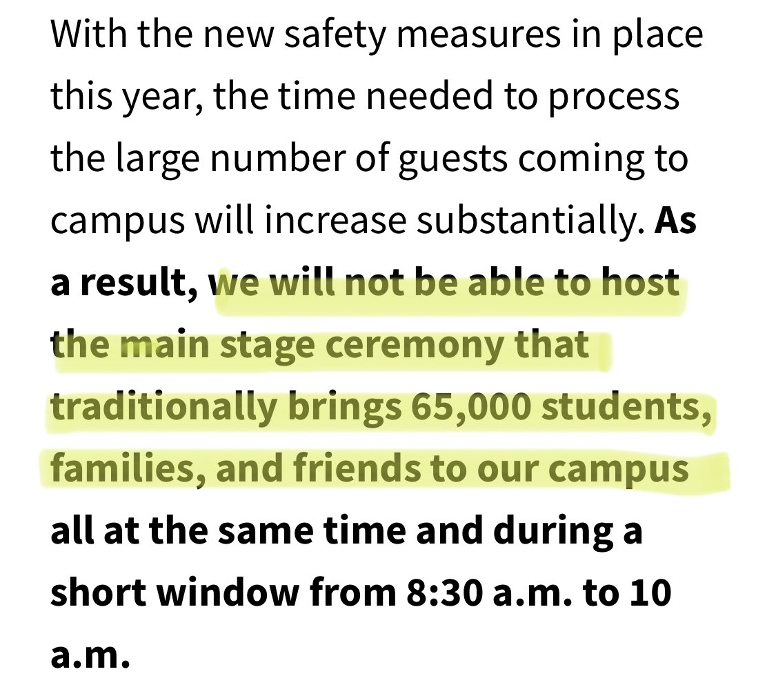 This is appalling. Due to “safety” concerns, @USC has cancelled its main commencement ceremony for the Class of 2024. (Individual school/dept. ceremonies will still take place.) Many of these same students had their 2020 graduations cancelled too. 🤬 ABSOLUTELY UNACCEPTABLE!!
