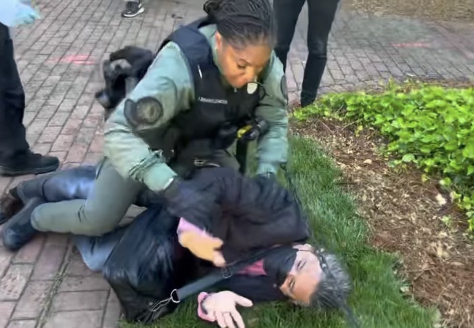 hannahcrileyy's tweet photo. emory without police presence vs with https://t.co/Jy7L87GbUM