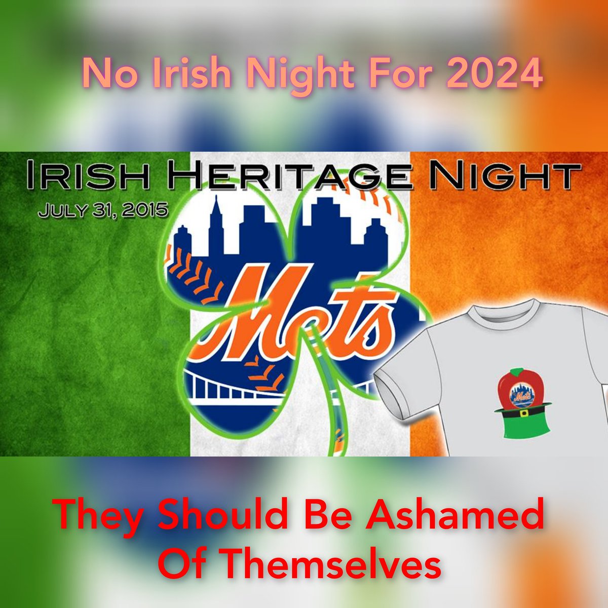 magicdusa's tweet image. After 29 years of running Irish Night, I am sad and sorry to say the New York Mets have decided to go in a different direction this year. Bye-bye, Irish Night. SMH😡😡😡

@NYMets_Media @Mets @croninphelan