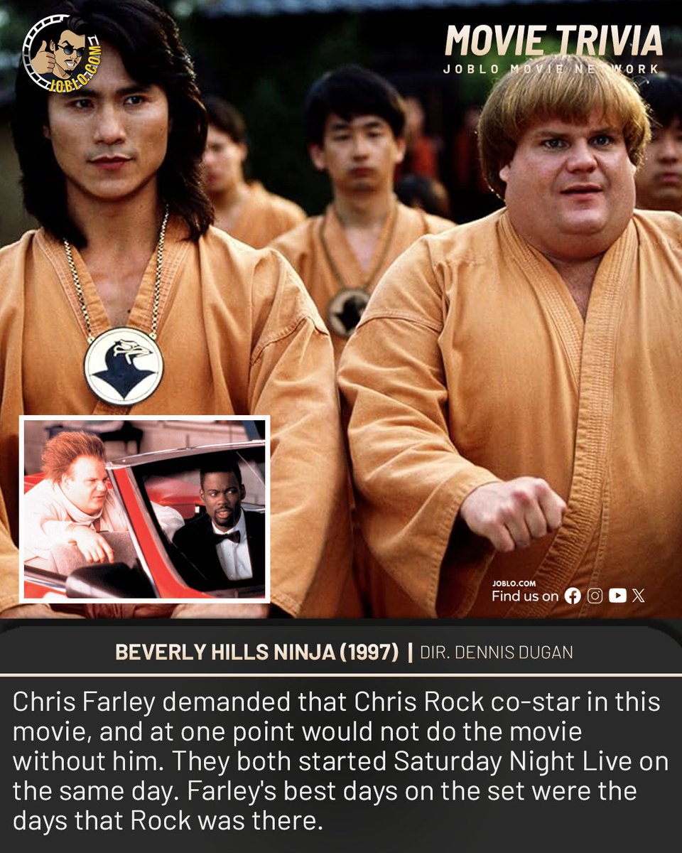 Movie trivia: Beverly Hills Ninja (1997)🎥

#JoBloMovies #JoBloMovieNetwork #MovieTrivia #BeverlyHillsNinja #ChrisFarley #ChrisRock