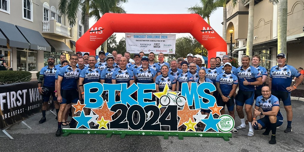 Congratulations to the 60-plus members of the Raymond James Bike MS team, who collectively raised over $54,000 for the Bike MS Suncoast Challenge. The event, which took place in Lakewood Ranch, Florida on April 20, was in support of the National MS Society. #RJCares