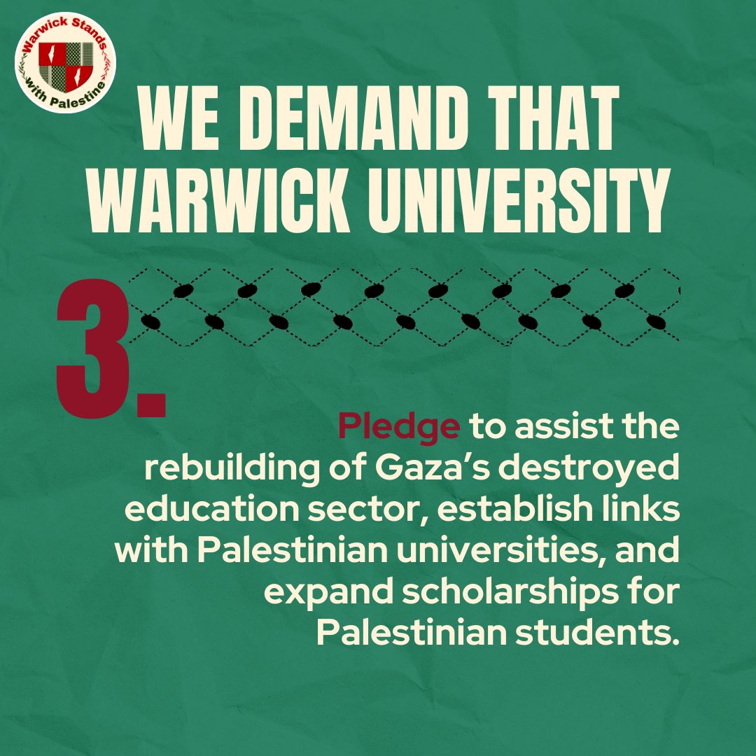 Warwick Stands With Palestine tweet media
