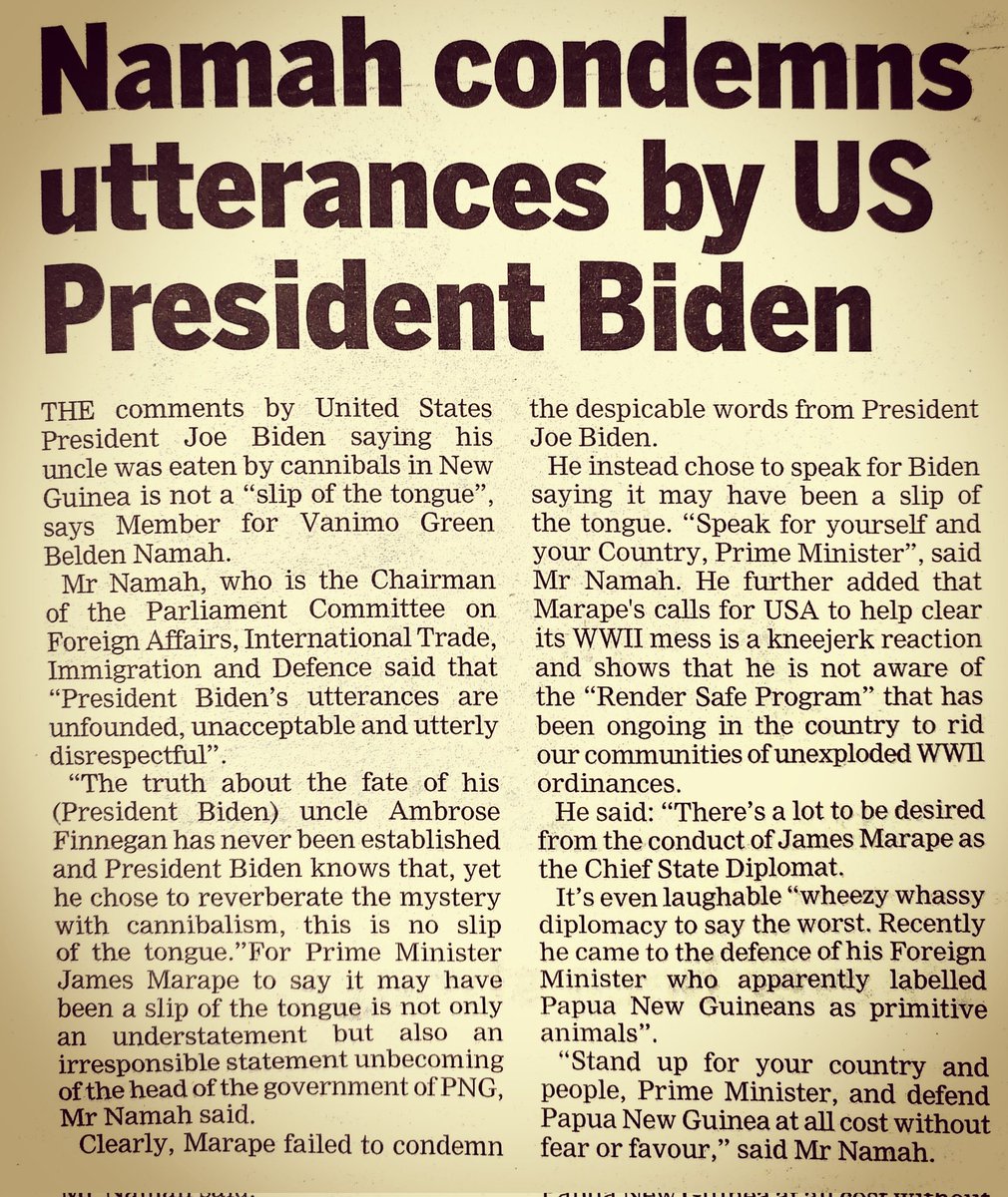 The letter from the PNG Prime Minister & statement from the PNG Foreign Affairs Minister & subsequent news stories demonstrate they were more than ‘bemused’.