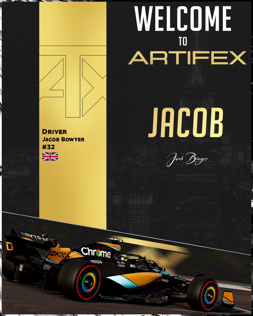 .#ATXSIM | Driver signing 🖊️ 

We are happy to announce the signing of @Jxcob_Bowyer to the team

We look forward to seeing Jacob’s progression going on to F1 24 under our name.

Welcome Jacob 🇬🇧