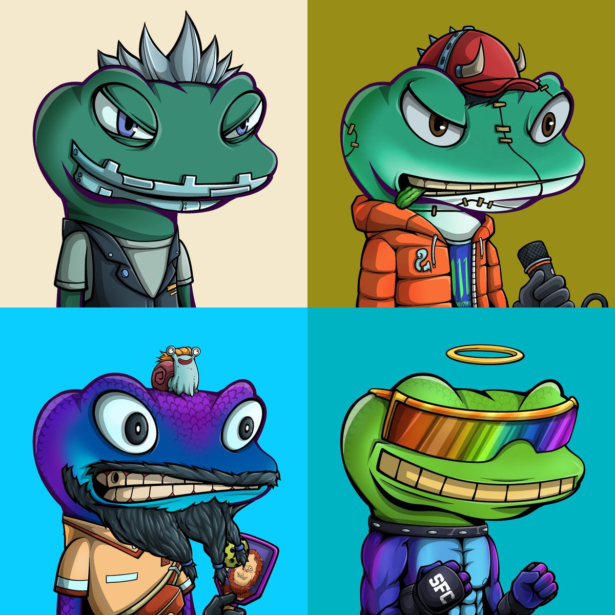 🚀 Exciting Giveaway Alert! 🚀

In light of all the great @Snek news, I want to give back to the community with a <a href="/SnekkiesNFT/">Snekkies 🐍⛏💰</a> Giveaway!

Choose between these 4 amazing pieces.

To enter:
1. Like ❤️
2. Follow @MrLavishCo 
3. Retweet 🔁
4. Comment which one is your favourite