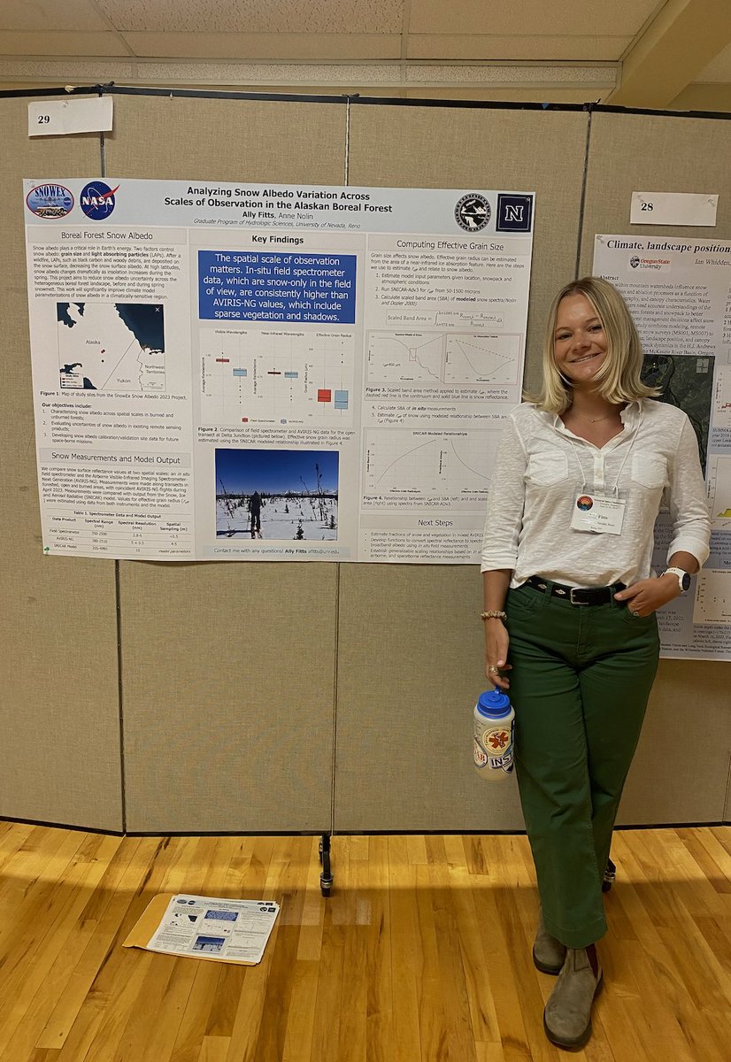 FittsAlly's tweet photo. Thank you to everyone who stopped by my poster at the 91st Annual Western Snow Conference. The past few days in Corvallis have been filled with insightful &amp; inspiring snow-related presentations! 

#snowhydrology #GPHS @nevada_water https://t.co/ELxOdyuQOx