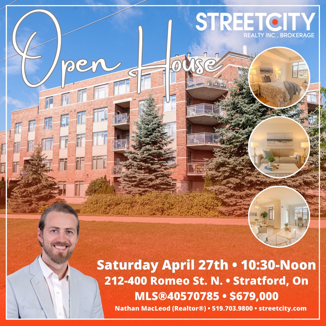 Open House!

Saturday April 27th 10:30am-12pm

212-400 Romeo St. N. • Stratford, On • MLS®40570785 • $679,000

#OpenHouse #StratfordRealEstate #StratfordOn #StreetCityStratford #StreetCityRealty #Realtor #ForSale