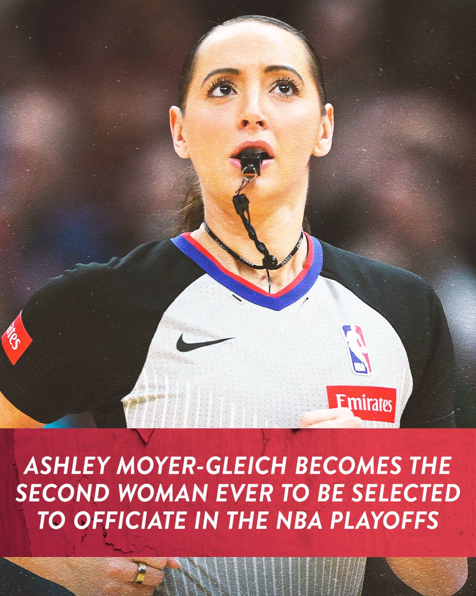 An historic moment for Ashley Moyer-Gleich. 🏀 #NBAPlayoffs