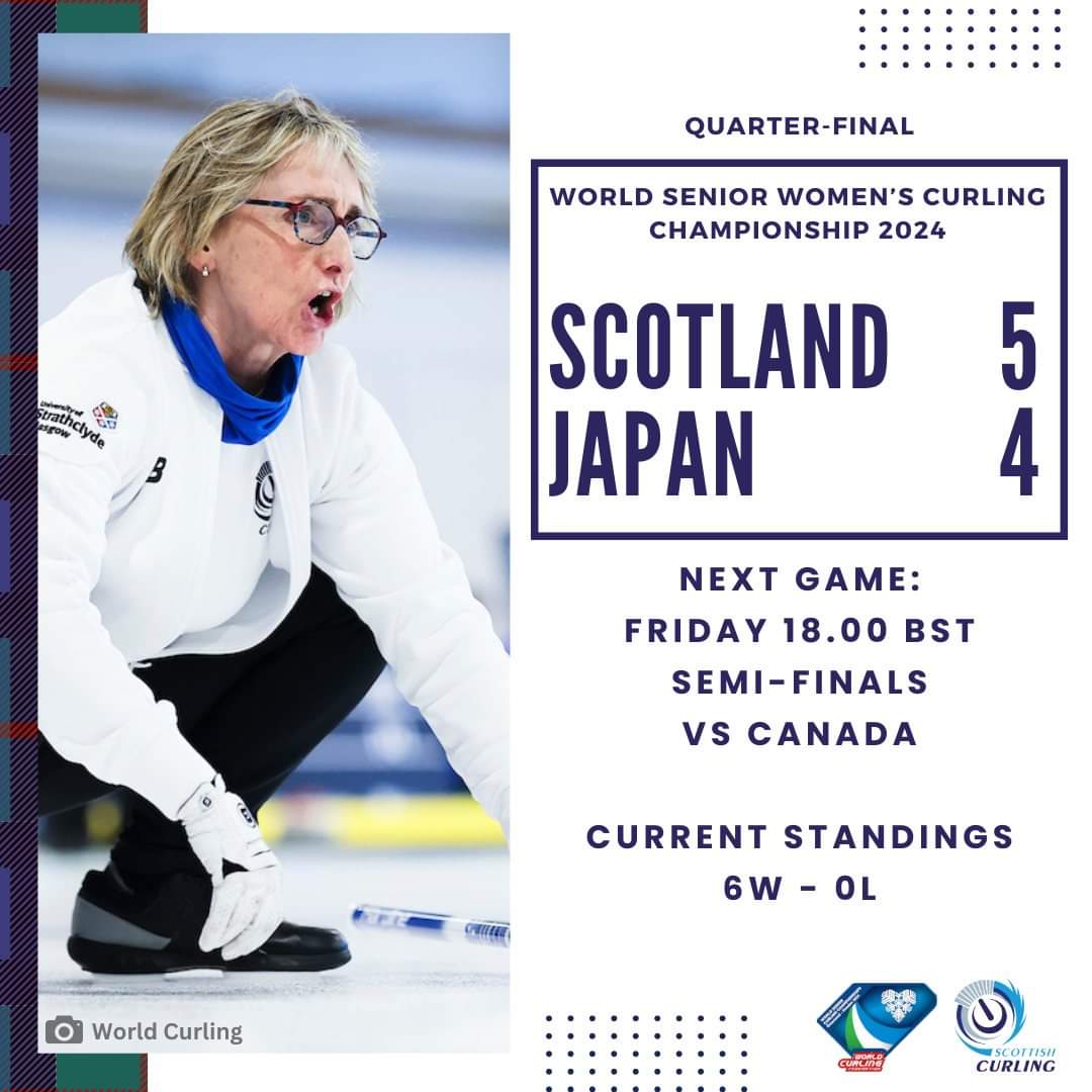 vicky_dunlop's tweet photo. Day 6
Team McMillan day of rest. Quarter final game against 🇩🇪 tomorrow at 12noon.

🏴󠁧󠁢󠁳󠁣󠁴󠁿v🇯🇵 - a nail biter! Came down to the last 🥌. Amazing comeback &amp; fight to the end by Team Thomson! Semi final tomorrow at 6pm v 🇨🇦.

Mixed Doubles - 🏴󠁧󠁢󠁳󠁣󠁴󠁿 secured their place in quarter final.
👏 https://t.co/LTW6jHdQAJ