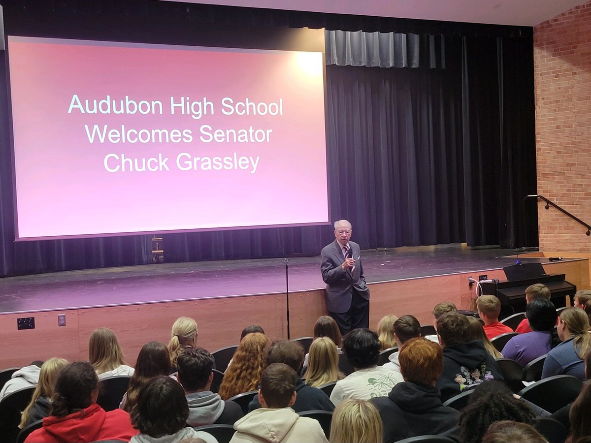 Q&A Audubon Hs 81ppl issues: service academy nominations bipartisanship abortion marijuana AEAs cattle market transparency bill my path to becoming a senator etc #99countymeetings