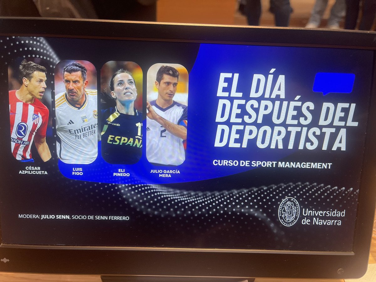 Today we discussed an important topic: life after sports for athletes. Thks to @universidaddenavarra @cesarazpi @elipinedo @juliogarciamera 😀🤩🔝