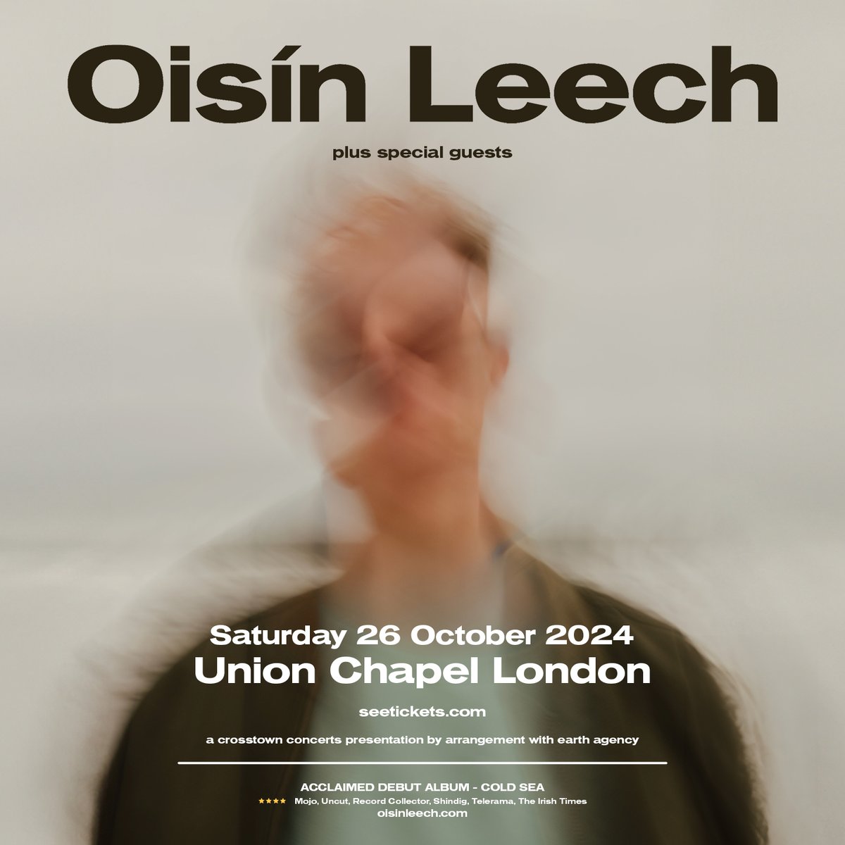 On Sale ⭐ Oisín Leech | Saturday 26 October Dexterous acoustic guitar, distinctive vocals. One-half of The Lost Brothers brings 'Cold Sea's enveloping atmosphere live on our stage. Book at unionchapel.org.uk/venue/whats-on… ▶ oisinleech.bandcamp.com/album/cold-sea… @OisinLeechMusic