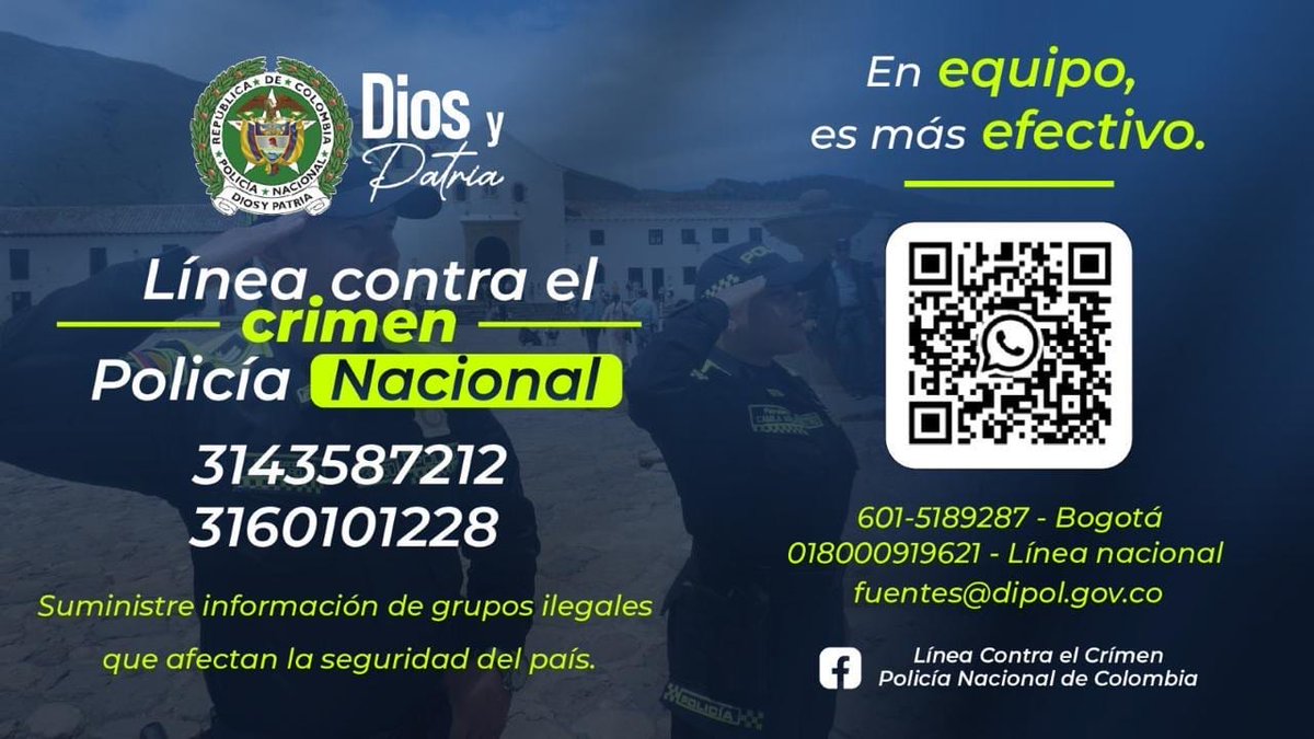 La Dirección de Carabineros y Protección Ambiental, invita a la ciudadanía a denunciar los delitos relacionados con el medio ambiente y áreas protegidas, delitos de mayor impacto tales como el abigeato, minería y deforestación en el departamento del Caquetá. #DiosYPatria