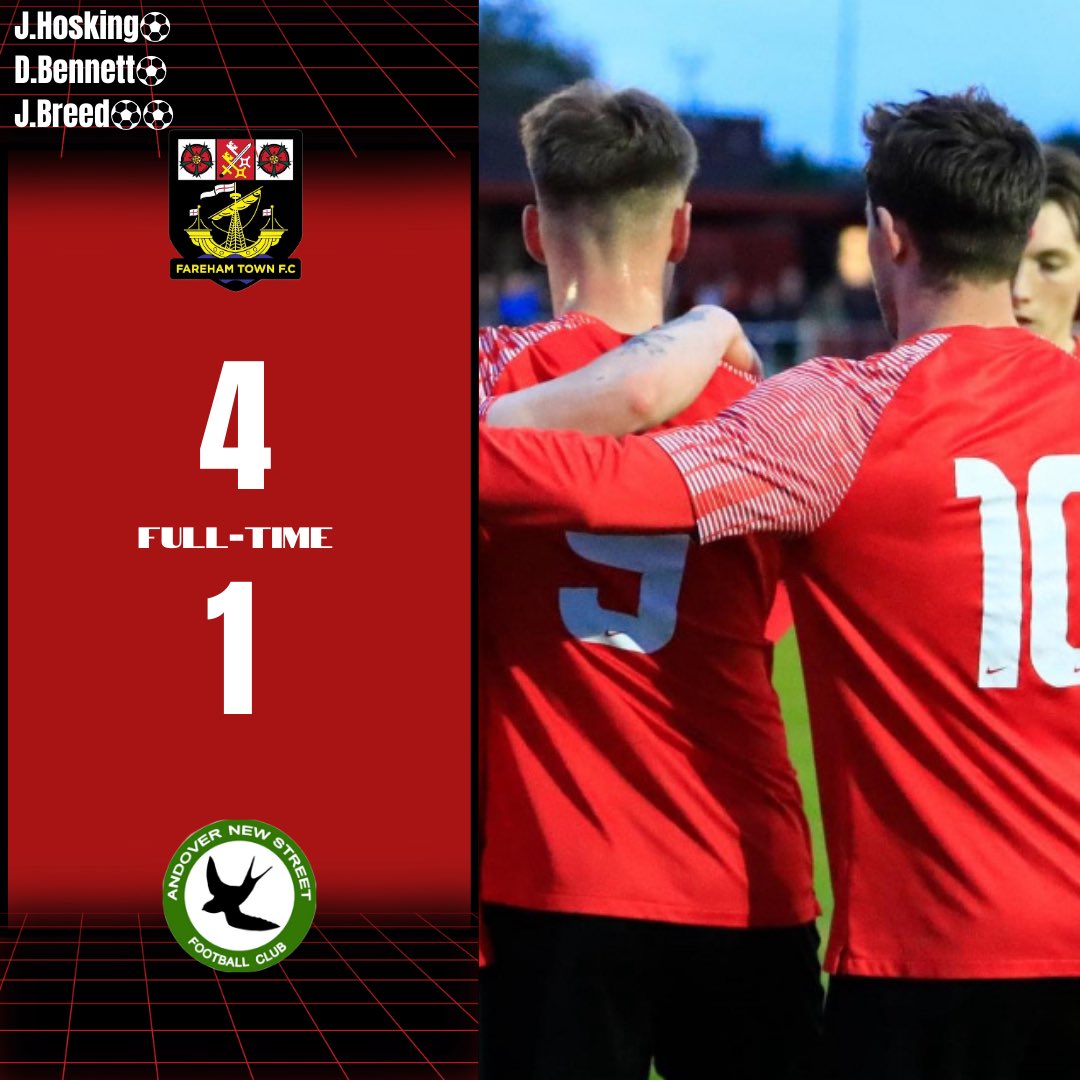 FULL TIME 

WE TAKE ALL 3 POINTS AGAIN 

FAREHAM TOWN 🔴4-1🟡 ANS 

#Creeksiders