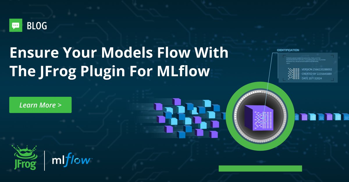 🚨 New Integration: JFrog Artifactory now integrates w/ the #OSS platform, @MLflow! Store & manage your ML model experiments in a single source of truth, while ensuring the secure deployment of #MLModels into your production environments. Learn more: jfrog.co/44nYQEj