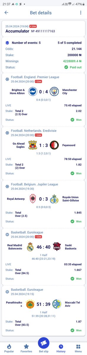 ANNGGGGRRRRRRYYYYY 🤩🤩🤩 AGAIN!? DARE THE ODDSSSSSSS... DARE THE BOOKIES! TOO EASYYYYYY 4.2 MILLION NAIRA SECURED 🤝💥 CONGRATULATIONS TO THOSE WHO PLAYED !!!! 👀👀👀 REGISTER PARIPESA FOR MORE :paripesa.bet/angrypunter PROMO CODE : ANGRYPUNTER RT AND DROP YOUR…