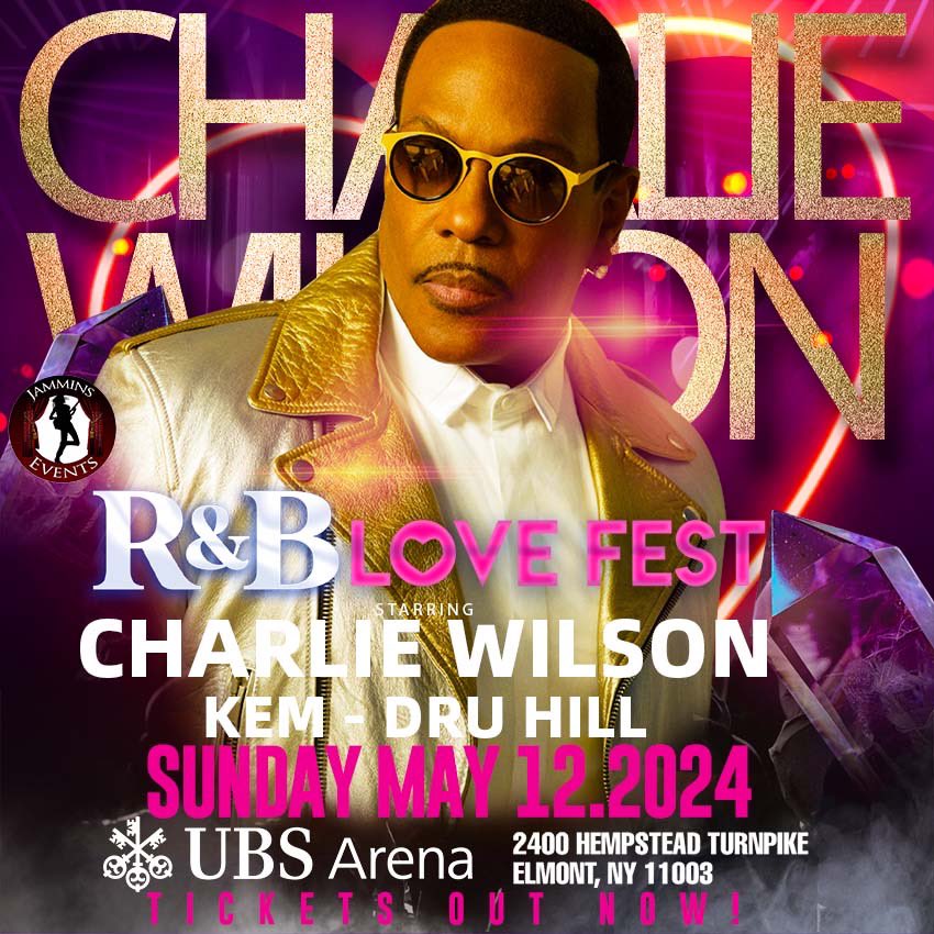 I can’t wait to spend this Mother’s Day 💐with y’all at the @UBSArena on Sunday, 5/12 with my friends @MusicByKEM and @DruHill4Real! Tickets on sale now! 🎶 @pmusicgroup lnk.to/CharlieWilson