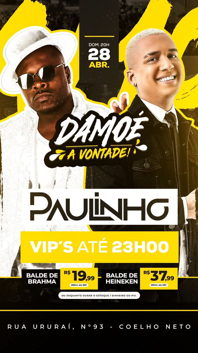PatriciaMofc's tweet photo. Domingo tem NEGO DAMOE e CANTOR PAULINHO na JVM 🔥🎡 https://t.co/BRoXvSslWg