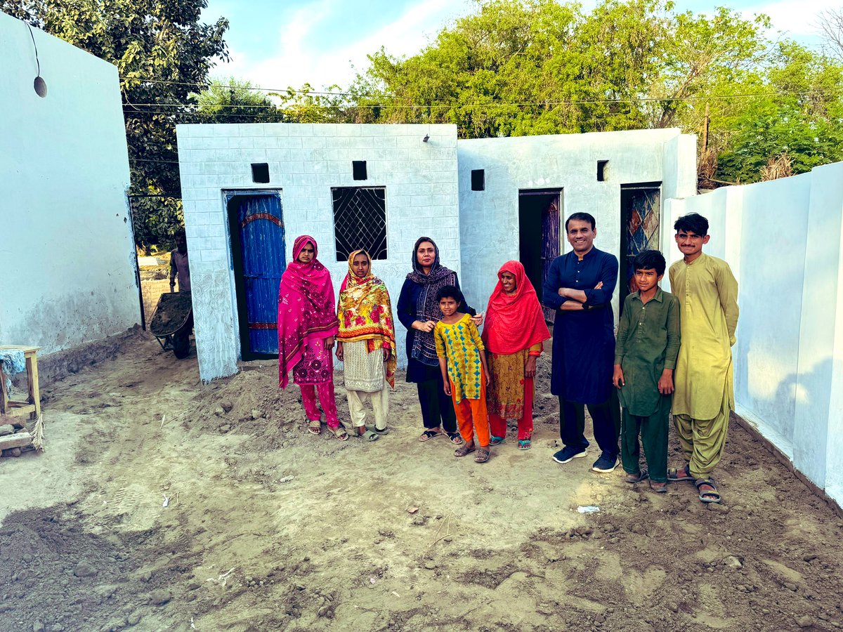 Appreciated @sindh_sana supported to construct boundary wall, kitchen, washroom + four goats