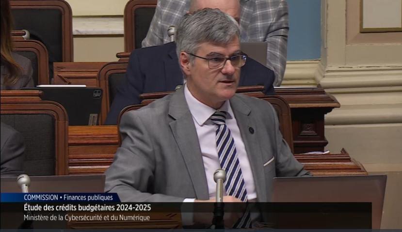 En crédits, le ministre Caire me dit qu’il y a 200 cyberattaques par jour et 500 courriels malveillants seulement pour le ministère de la Santé. Il révèle que le Québec a une entente avec le fédéral concernant l’ingérence étrangère. Quelle est la teneur de cette entente? #Polqc